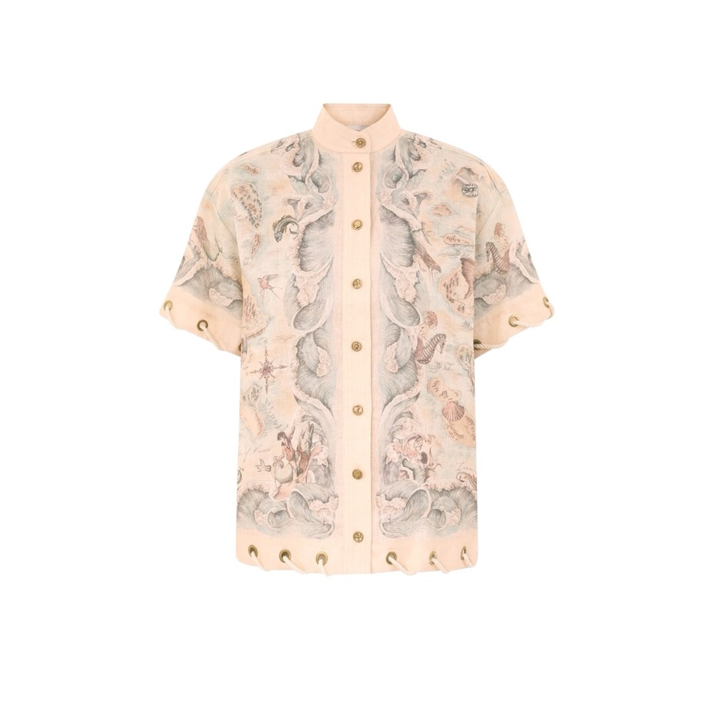 Zimmermann Cream Floral-Print Bodysuit - Picture 2 of 6